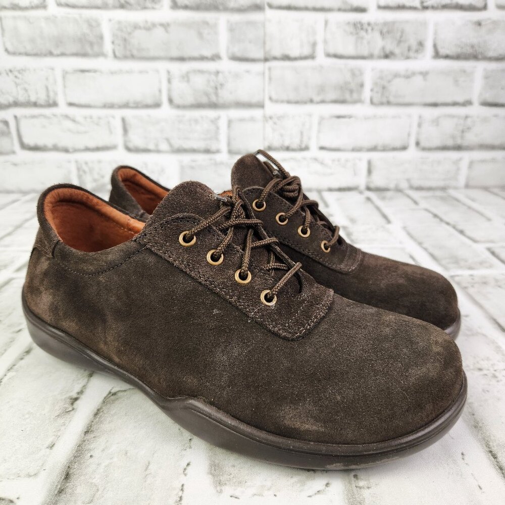 Footprints by Birkenstock Padua Women's Sz 6.5 EU 37 Regular Brown Suede Lace up